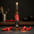 Flaske med chiliolje til matlaging