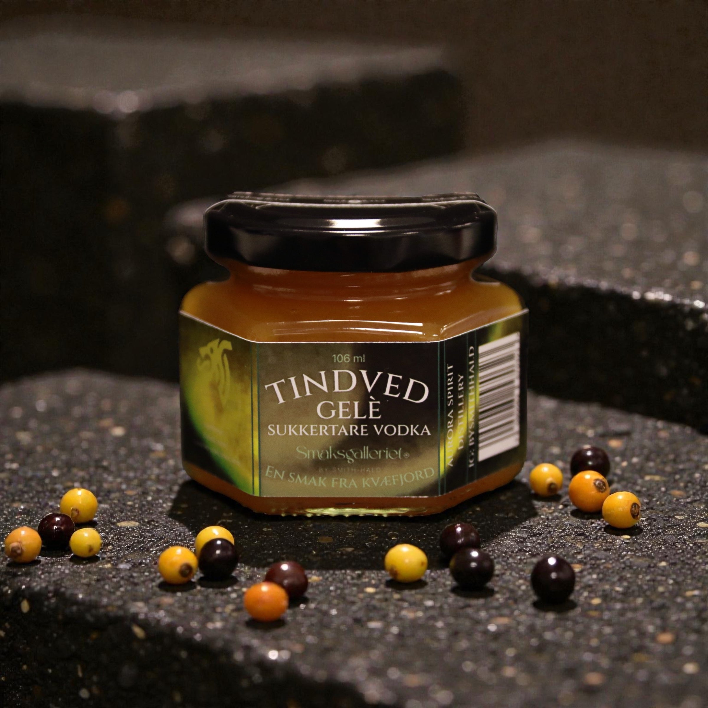 Glass med Tindvedgelé